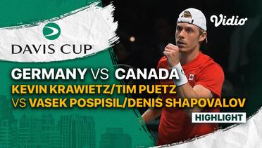 Highlights | Quarterfinal: Germany vs Canada | Kevin Krawietz/Tim Puetz vs Vasek Pospisil/Denis Shapovalov | Davis Cup 2022