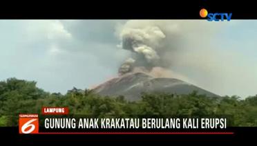 Detik-detik Gunung Anak Krakatau Semburkan Abu Vulkanik - Liputan6 Pagi