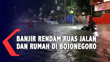 Hujan Deras Kota Bojonegoro Terendam Banjir
