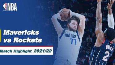 Match Highlight | Dallas Mavericks vs Houston Rockets | NBA Regular Season 2021/22