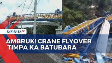 Detik-Detik Crane Flyover di Sumsel Roboh dan Timpa KA Batubara