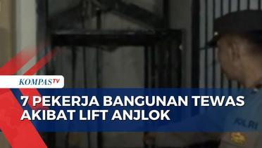 Lift Barang Anjlok dari Lantai 6, Tujuh Pekerja Bangunan Tewas dan 2 Dalam Kondisi Kritis