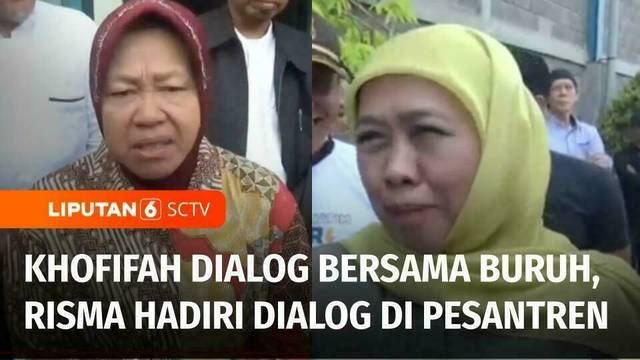 Khofifah Bertemu Buruh, Risma Kunjungi Pesantren dalam Kampanye Jatim | Liputan 6