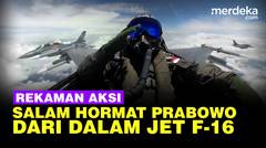 Rekaman Menhan Prabowo 'Pandu-08' di Dalam Kokpit saat Terbang Naik Jet F-16
