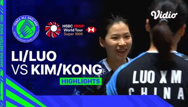 Women's Doubles: Li Yi Jing/Luo Xu Min (CHN) vs Kim So Yeong/Kong Hee Yong (KOR) - Highlights | Yonex All England Open Badminton Championships