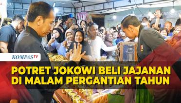 Potret Presiden Jokowi Beli Jajanan UMKM saat Habisi Malam Tahun Baru di Solo