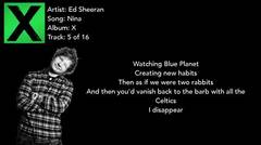 Ed Sheeran - Nina (Lyrics)