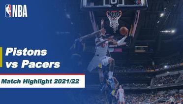 Match Highlight | Detroit Pistons vs Indiana Pacers | NBA Regular Season 2021/22