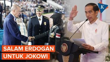 Erdogan Titip Salam untuk Presiden Jokowi Lewat Polwan Indonesia