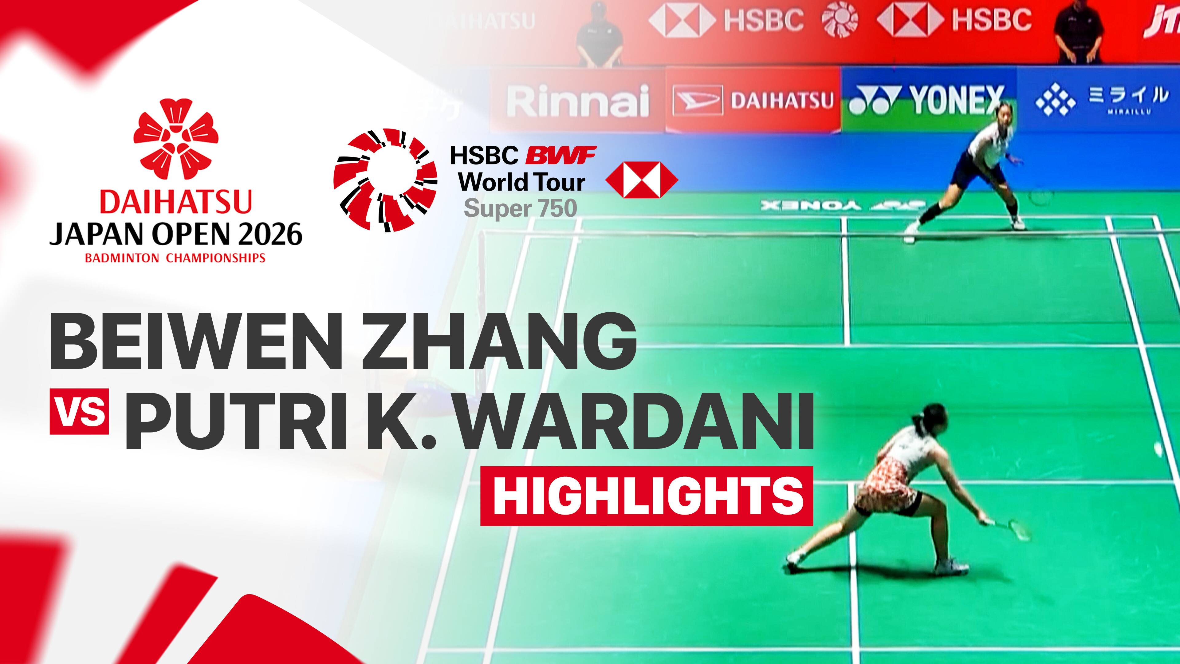 Beiwen Zhang (USA) vs Putri Kusuma Wardani (INA) - Women's Singles Round of 32 | DAIHATSU Japan Open 2026
