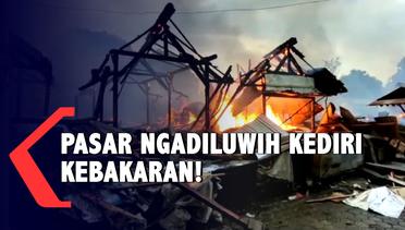Belasan Lapak di Pasar Ngadiluwih Kediri Ludes Terbakar