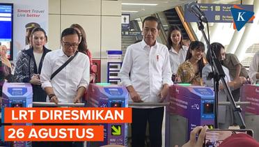 Molor Lagi, Jokowi Perkirakan LRT Jabodebek Diresmikan 26 Agustus