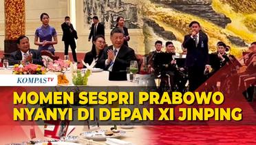 Momen Sespri Prabowo Agung Surahman Disuruh Bernyanyi di Depan Xi Jinping