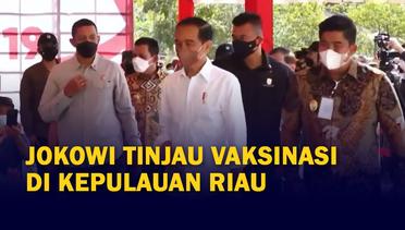 Kunjungan Kerja ke Bintan, Presiden Jokowi Tinjau Vaksinasi Lansia dan Anak-anak