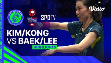 Women's Doubles Semifinal: Kim So Yeoung/Kong Hee Yong (KOR) vs Baek Ha Na/Lee So Hee (KOR) - Highlights | Yonex All England Open Badminton Championships