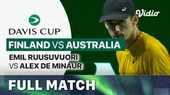 Semifinal:   Finlandia (Emil Ruusuvuori) vs Australia (Alex De Minaur) - Full Match | Davis Cup 2023