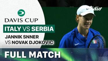 Semifinal: Italy (Jannik Sinner) vs Serbia (Novak Djokovic) - Full Match | Davis Cup 2023