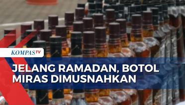 4.428 Botol Minuman Keras Dimusnahkan Jelang Bulan Suci Ramadan