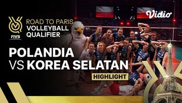 Match Highlights | Polandia vs Korea Selatan - Women's FIVB Road to Paris Volleyball Qualifier 2023