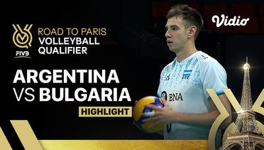 Argentina vs Bulgaria - Match Highlights | Men's FIVB Road to Paris Volleyball Qualifier