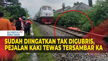 Pejalan Kaki Tewas Mengenaskan Tersambar Kereta Api Sri Tanjung