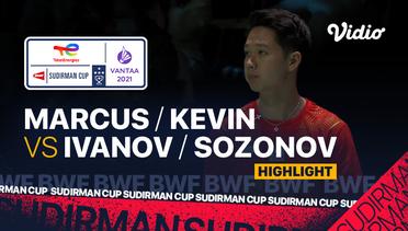 Highlight | Indonesia vs NBFR | Marcus GideonKevin Sanjaya vs Vladimir IvanovIvan Sozonov | Sudirman Cup 2021