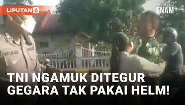 Ngamuk! Oknum TNI di Sikka Tak Terima Ditegur Polisi karena Tak Pakai Helm
