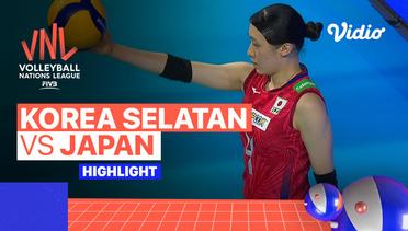 Highlights | Korea Selatan vs Jepang | Women's Volleyball Nations League 2022
