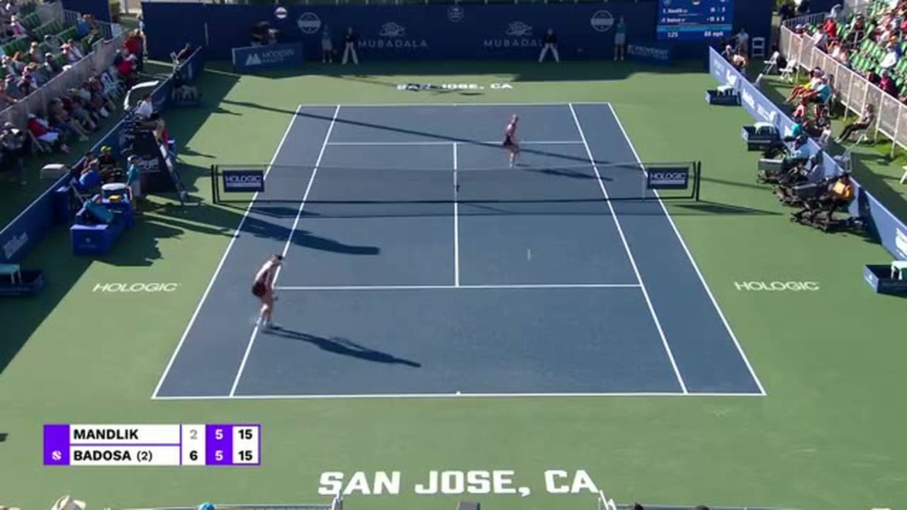 Match Highlights Elizabeth Mandlik vs Paula Badosa WTA Mubadala Silicon Valley Classic 2022
