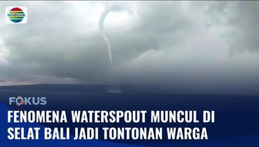 Fenomena Alam Waterspout Muncul di Selat Bali Jadi Tontonan Warga | Fokus