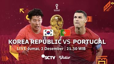 Laga Penentu antara Korea Republic vs Portugal, 2 Desember Pkl. 21.30 WIB