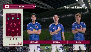 Starting Line Up Match Japan vs Croatia | FIFA World Cup Qatar 2022