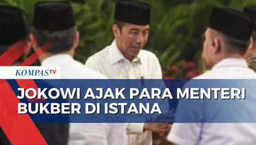 Momen Jokowi Buka Bersama Para Menteri di Istana Negara