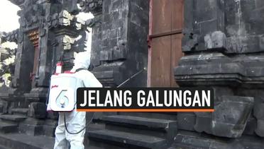 Jelang Galungan, Pura di Bali Disemprot Disinfektan