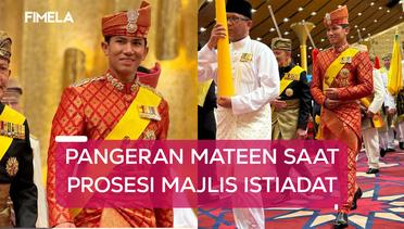 6 Tampilan Gagah Pangeran Mateen saat Prosesi Majlis Istiadat Berbedak Jelang Akad Nikah