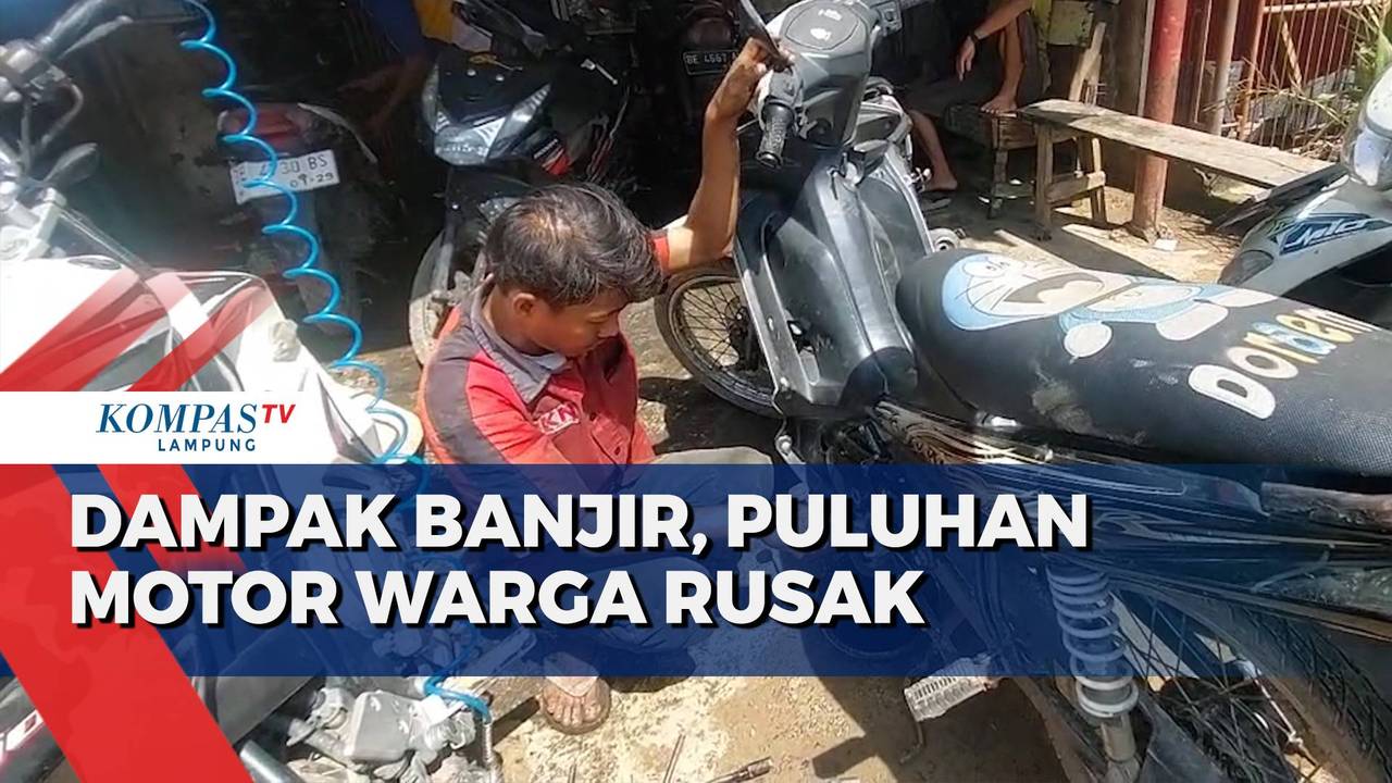 Terendam Banjir Puluhan Motor Rusak Masuk Bengkel Kompas Tv Vidio