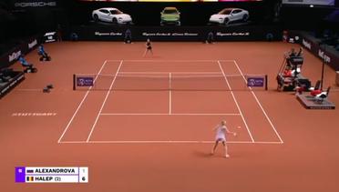 Match Highlights | Simona Halep 2 vs 0 Ekaterina Alexandrova | WTA Porsche Tennis Grand Prix 2021