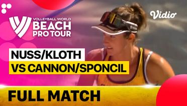 Full Match | Round 1 -  Court 2: Nuss/Kloth (USA) vs Cannon/Sponcil (USA) | Beach Pro Tour Elite16 Ostrava, Czech Republic 2023