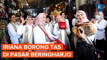 Ibu Negara Borong Tas di Pasar Beringharjo