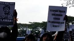 Aksi Kamisan di Malang Memprotes Peradilan Tragedi Kanjuruhan