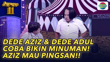 Anak SD Rusuh Bangett!! Dede Aziz & Dede Adul Coba Atraksi Bikin Minuman! Aziz Mau Pingsan!!.. | Juragan 11