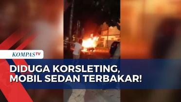 Video Amatir Rekam Detik-Detik Mobil Sedan di Cianjur Terbakar!