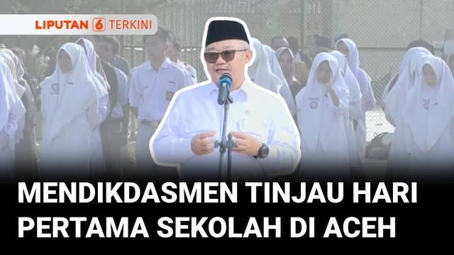 Abdul Mu'ti Pimpin Upacara Sekolah Pascabanjir di Aceh Tamiang | Liputan 6