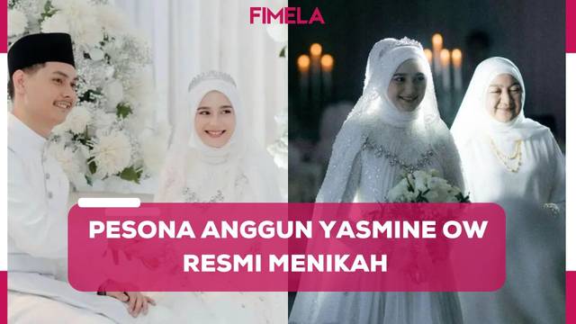 6 Pesona Anggun Yasmine Ow Resmi Menikah, Tampil Elegan dalam Balutan Gaun dan Hijab Serba Putih