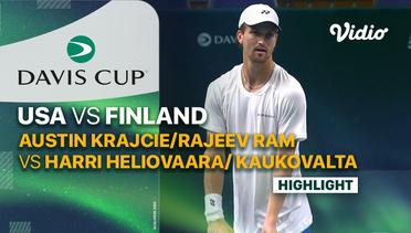 Highlights | USA (Austin Krajcie/Rajeev Ram) vs Finland (Harri Heliovaara/Patrick Kaukovalta)| Davis Cup 2023