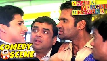 Paresh Rawal Airport Funny Scene | Comedy Scene | Awara Paagal Deewana | Hindi Film
