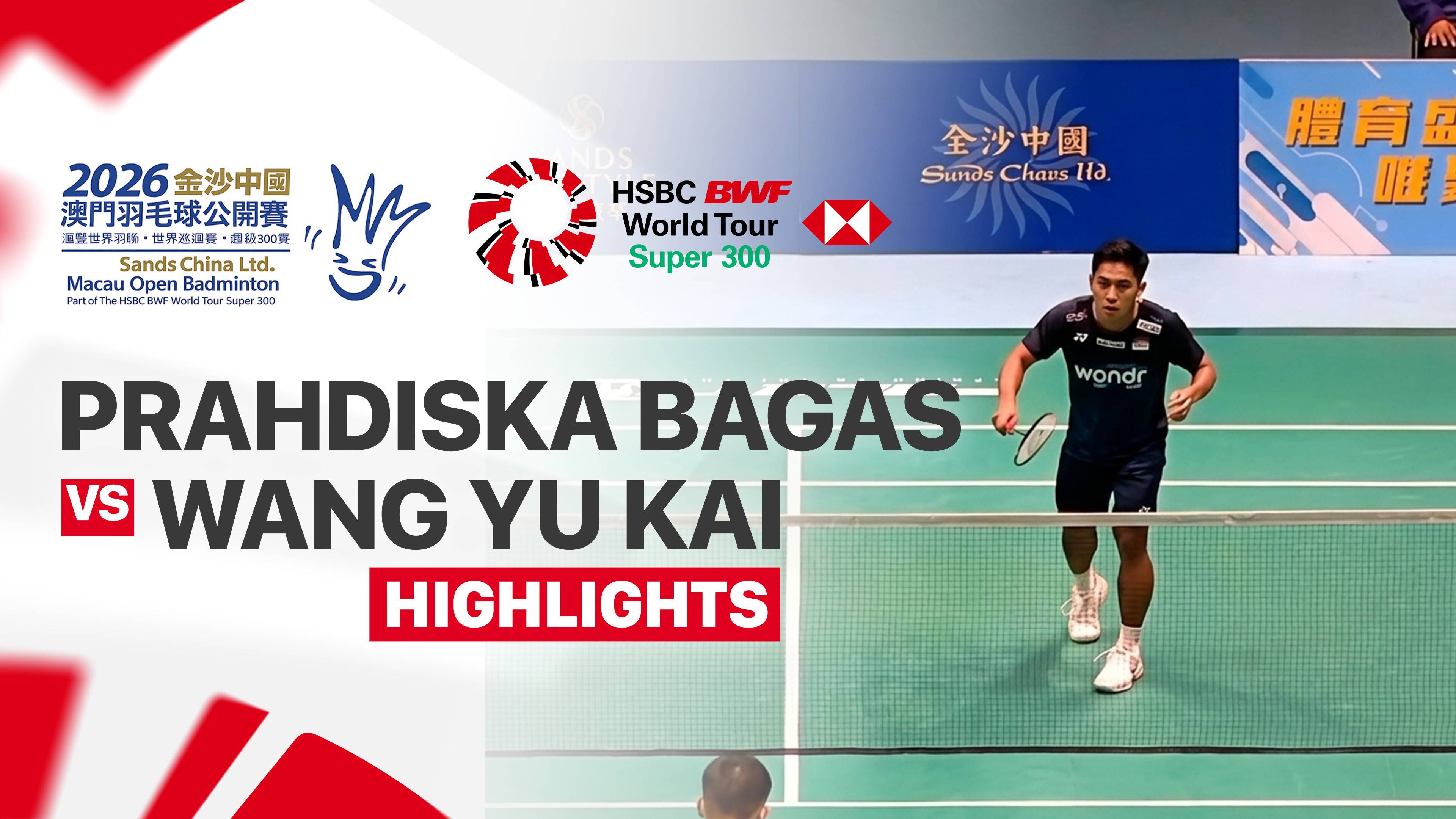 Prahdiska Bagas Shujiwo (INA) vs Wang Yu-Kai (TPE) - Men's Singles Round of 16 | SANDS CHINA LTD. Macau Open 2026