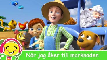 When I go to the market Animal sounds  Swedish Children's songs - BarnMusikTV