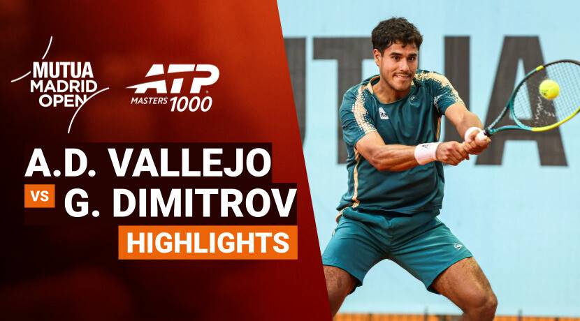 Adolfo Daniel Vallejo vs Grigor Dimitrov - Round 1 (Arantxa Sanchez Stadium) | ATP 1000: Mutua Madrid Open 2026