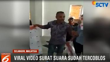 Rekaman Video Amatir Surat Suara Tercoblos di Malaysia - Liputan 6 Pagi
